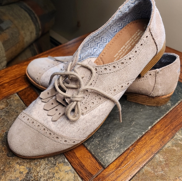 Tom's suede and wool Oxford  shoes - Picture 3 of 7